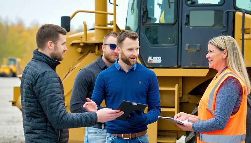 NorthLend Equipment Finance team meeting with a client in person, discussing equipment financing options. NorthLend Equipment Finance team meeting with a client in person, discussing equipment financing options.